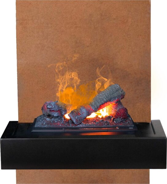 Caminetto elettrico da parete Xaralyn - Quero EC - acciaio corten - con telecomando - caminetto a vapore acqueo Opti-Myst - cornice per caminetto da parete incluso caminetto da incasso - cornice per caminetto - caminetto decorativo