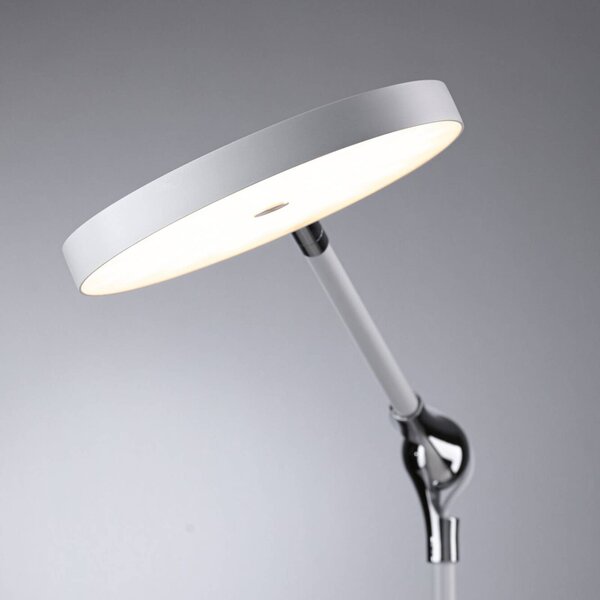 Paulmann Lampada da scrivania a LED Numis, dimmerabile, Bianco / Opale, Studio / Ufficio, Alluminio, Moderno, Lampada da tavolo LED