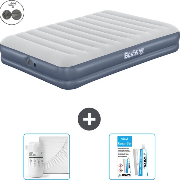 Materasso gonfiabile Bestway - 2 persone - 152 x 203 x 36 cm - Blu - Accessori inclusi