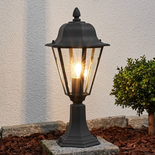 Lampione da giardino Edana Lindby, dimmerabile, Nero, Alluminio, Moderno, Lampada da esterni
