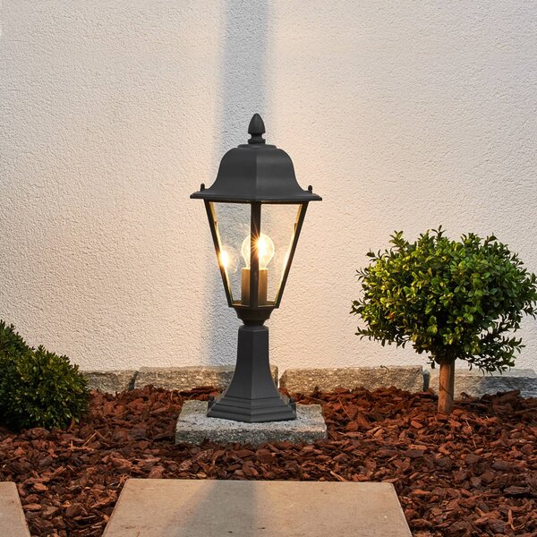 Lampione da giardino Edana Lindby, dimmerabile, Nero, Alluminio, Moderno, Lampada da esterni