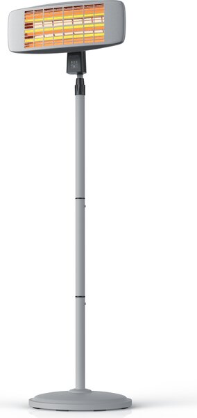 Riscaldatore radiante Brandson con telecomando per patio - riscaldatore per patio - 3 livelli di potenza - indicatore di potenza a LED - riscaldatore per fasciatoio per bambini