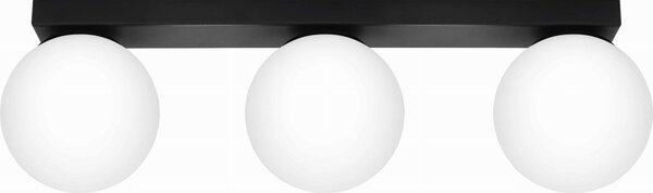 Lampada da soffitto YOLI 3 nero 3xG9 8W acciaio/vetro 14.5x12x50cm Sollux Lighting
