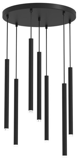 Lampada a sospensione Monza tubo nero 7xG9 Milagro MLP8842
