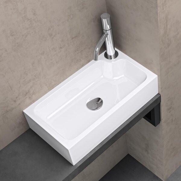 Doporro Lavabo da Appoggio, Lavandino Bagno 46x26x11cm, Lavabo da Minerale Fuso Colossum101