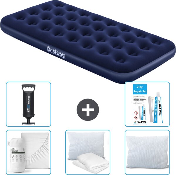 Materasso gonfiabile Bestway - 1 persona - 99 x 188 x 22 cm - Blu - Accessori inclusi