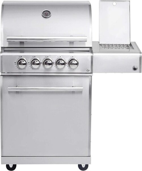 Barbecue a gas ALLGRILL CHEF M in acciaio inox modulare modello base 3 bruciatori, bruciatore laterale, bruciatore posteriore (500903)