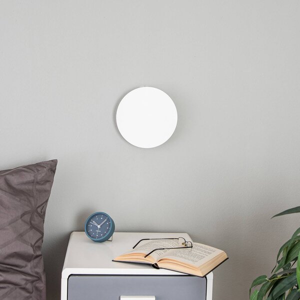 Applique da parete Lunia New TK Lighting, dimmerabile, Bianco / Opale, Soggiorno / Sala da pranzo, Metallo, Applique