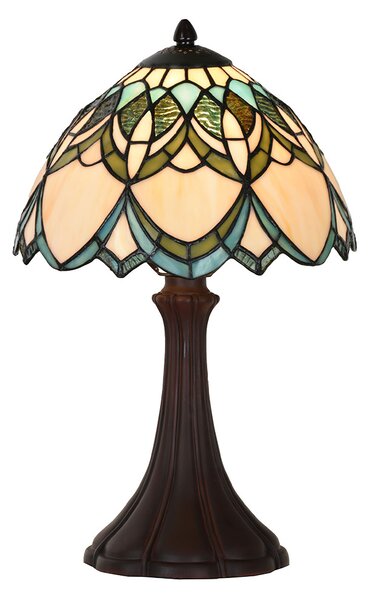Lampada da tavolo Tiffany Clayre & Eef Ø 25x42 cm Vetro blu beige