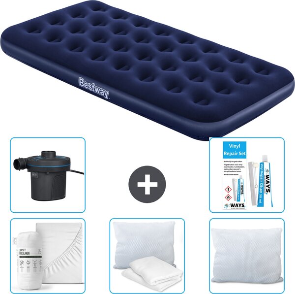 Materasso gonfiabile Bestway - 1 persona - 99 x 188 x 22 cm - Blu - Accessori inclusi