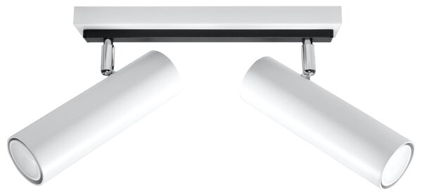Lampada da soffitto DIREZIONE 2 bianco 2xGU10 10W acciaio 20x6x30cm Sollux Lighting