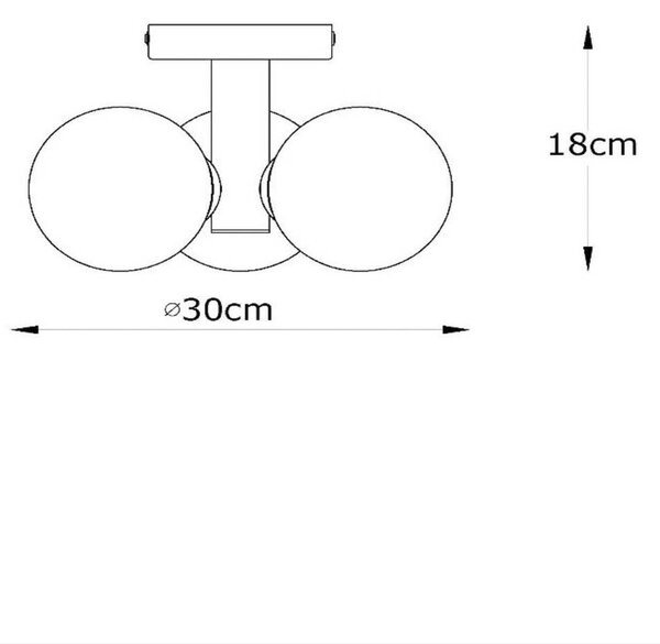 Lucide Plafoniera Trudy, dimmerabile, Ottone / Oro, Bagno, Vetro, Moderno, Plafoniera