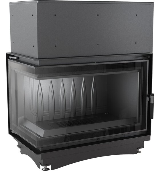 Caminetto in ghisa per legna OLIWIA DECO sinistro 16 kW Ø 200