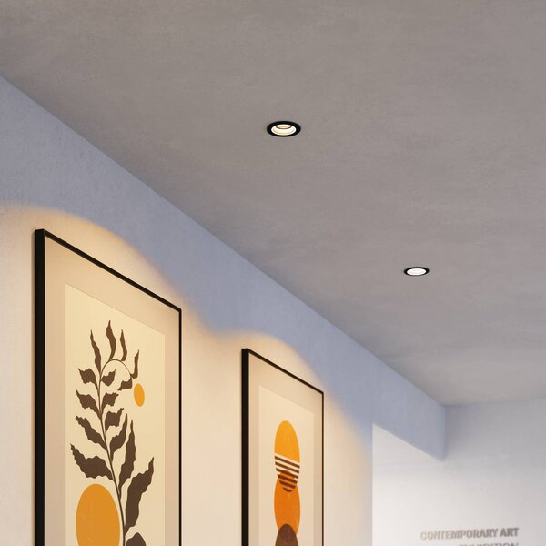 EGLO connect lampada LED Smart Carosso-Z, Ø 9 cm, nera dimmerabile, Nero, Soggiorno / Sala da pranzo, Alluminio, Moderno