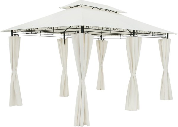 Casaria Gazebo Topas Padiglione 3x4m in Metallo Resistente Idrorepellente con Pannelli Laterali Tendone da Giardino Feste