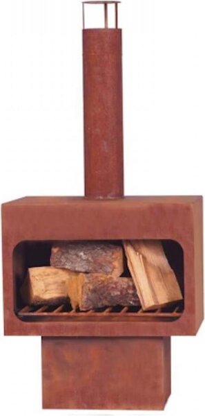 Caminetto da giardino Markone 201-1 (non dipinto): 56 x 40 x 115 cm