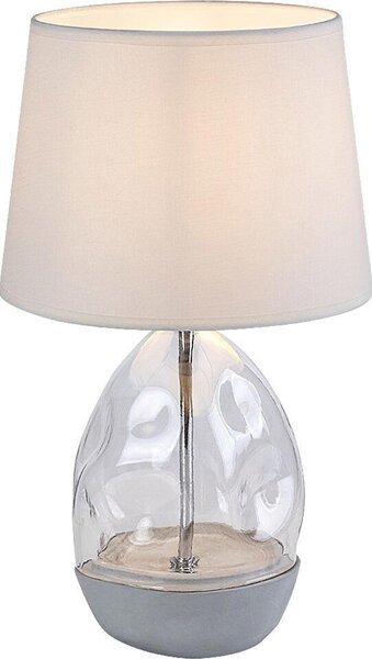 Rabalux 74227 Lampada da tavolo Apolonia E27 1x MAX 40 vetro tessile bianco