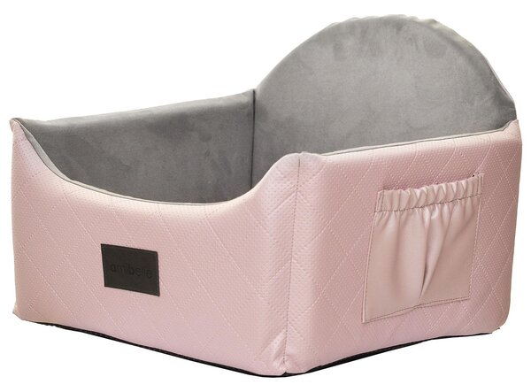 Seggiolino per cani 2in1 48x48 cm ZULA Pink | Seggiolino e cuccia per cani di piccola e media taglia | , lavabile, antiscivolo