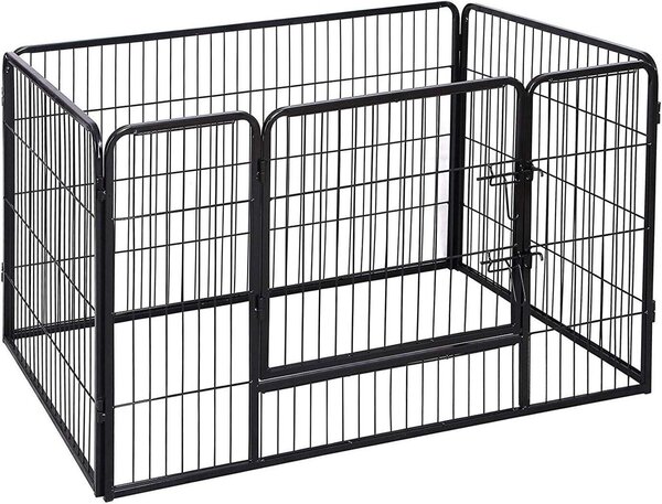 Recinto per animali FEANDREA, pista per cuccioli, 122 x 80 x 70 cm, nero