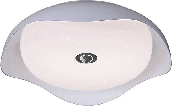 Plafoniera Rosie LED in metallo e plastica bianca Ø42cm