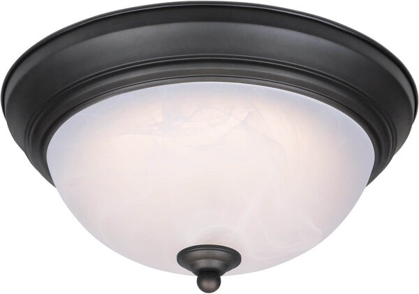 Plafoniera LED dimmerabile 28 cm bronzo oliato