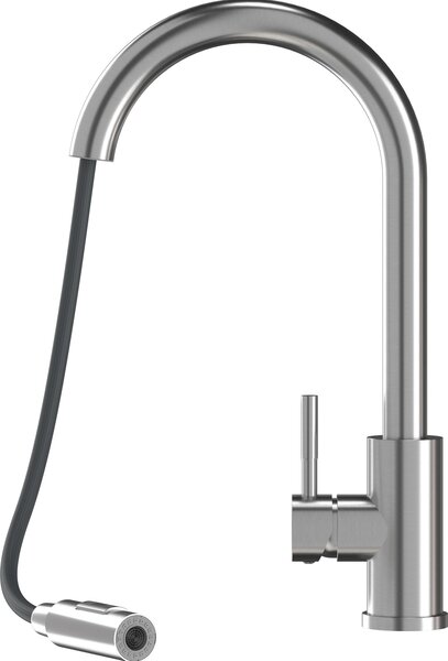 Miscelatore da cucina con bocca estraibile Rubinetto da cucina in acciaio inox Loseto Cromo