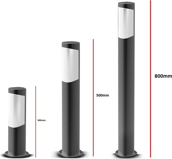 Luce LED per vialetto luce da esterno lampada da terra luce da giardino 7W IP54 per sentiero giardino cortile; Tipo: Tarus bianco caldo; Altezza: 30cm in antracite