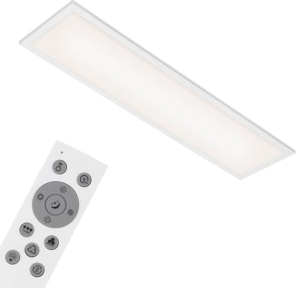 BRILONER - Plafoniera LED RGB, plafoniera LED CCT, ultra piatta, dimmerabile, cambio colore, telecomando, bianco caldo, bianco neutro, bianco freddo, 1000x250x66 mm (LxWxH)