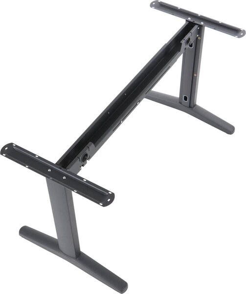 Struttura in metallo per scrivania o tavolo (STT), lunghezza regolabile, gambe regolabili, altezza 72,5 cm, nero