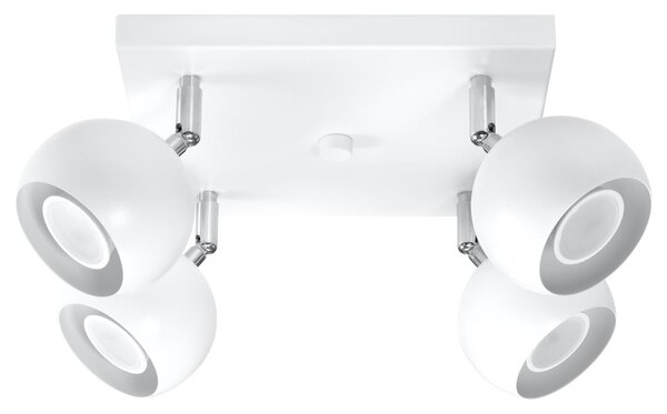 Lampada da soffitto OCULARE 4 bianco 4xGU10 10W acciaio 16x25x25cm Sollux Lighting