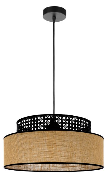 FKL DESIGN Home Deco Lampada a sospensione Nero Marrone Lampada a sospensione della serie BE110-H-SB2 (Nero, Marrone)