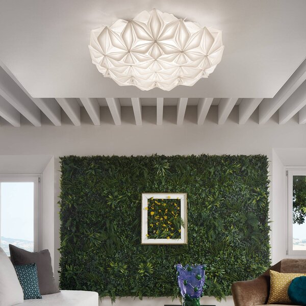 Slamp Plafoniera di design La Vie, dimmerabile, Bianco / Opale, Soggiorno / Sala da pranzo, Plastica, Design, Plafoniera