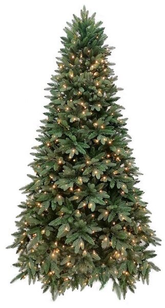 Albero di Natale Artificiale 180 cm 46 Rami con 300 LED Platano del Gargano Verde