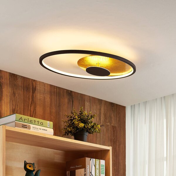 Plafoniera a LED Feival Lindby, dimmerabile, Marrone / Ruggine, Soggiorno / Sala da pranzo, Metallo, Moderno, Plafoniera LED