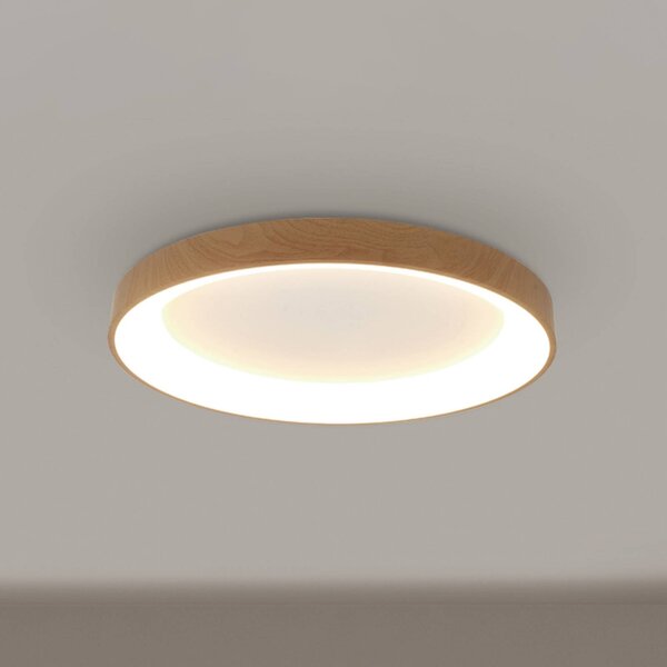 Mantra Iluminación Plafoniera a LED Niseko II, dimmerabile, Legno chiaro, Soggiorno / Sala da pranzo, Alluminio, Moderno, Plafoniera LED