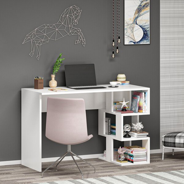 Skye Decor, Dardanos- Dardanos OLV, bianco, tavolini, 73,8x110x50 cm, 100% pannello di particelle rivestito in melamina