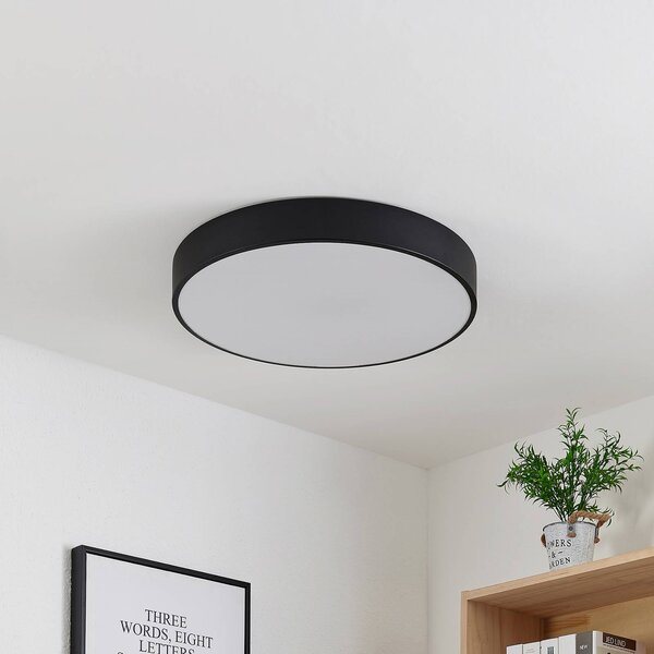 Plafoniera a LED Simera Lindby, dimmerabile, Nero, Soggiorno / Sala da pranzo, Plastica, Moderno, Plafoniera LED