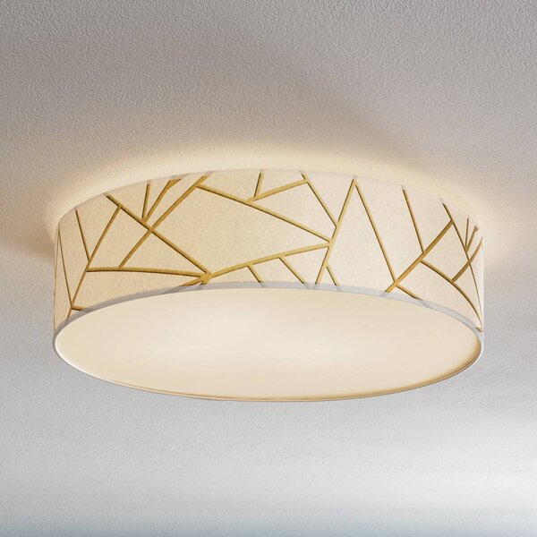Plafoniera soffitto Zulu Eko-Light, dimmerabile, Ottone / Oro, Soggiorno / Sala da pranzo, Tessuto / Stoffa / Seta, Moderno, Plafoniera