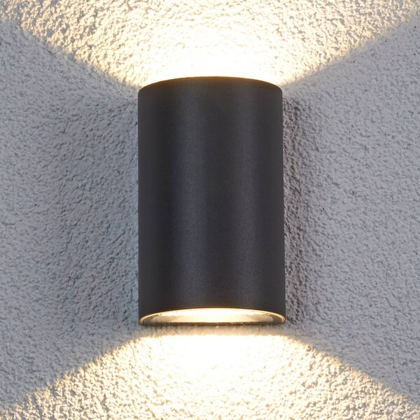 Applique da esterni a LED JALE Lucande, Nero, Alluminio, Moderno, Applique LED da esterni