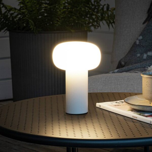 Konstsmide Lampada LED tavolo Antibes IP54, accu, RGBW bianco