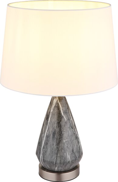Globo Lighting lampada da tavolo in metallo nichel opaco, 1x E27