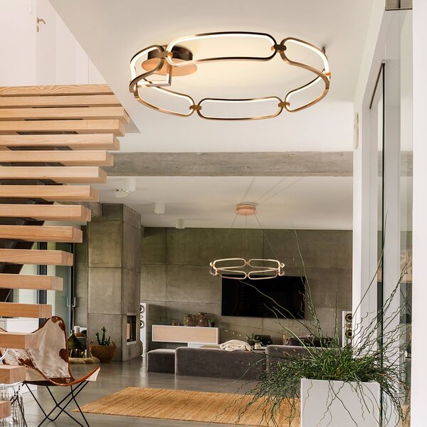 Schuller Valencia Plafoniera a LED Colette, Ottone / Oro, Soggiorno / Sala da pranzo, Alluminio, Moderno, Plafoniera LED