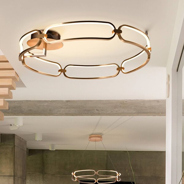 Schuller Valencia Plafoniera a LED Colette, Ottone / Oro, Soggiorno / Sala da pranzo, Alluminio, Moderno, Plafoniera LED