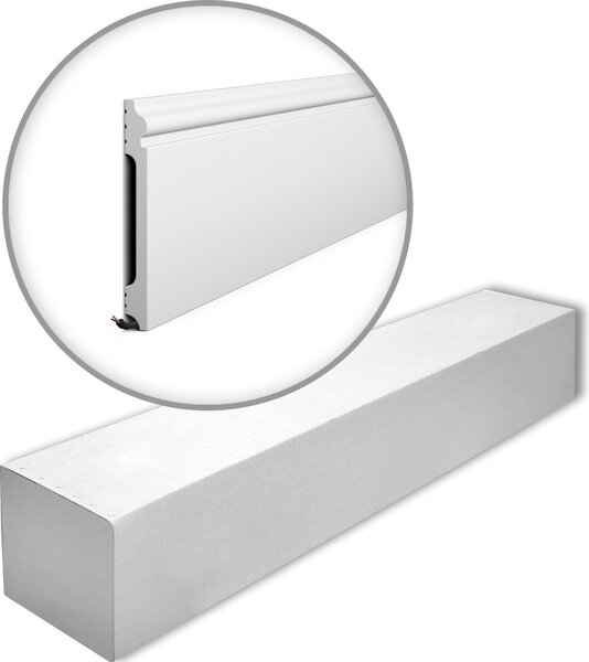 NMC FL17-box WALLSTYL Noel Marquet 1 cartone con 7 strisce decorative Modanatura per pavimenti stile classico colore bianco | 14 m