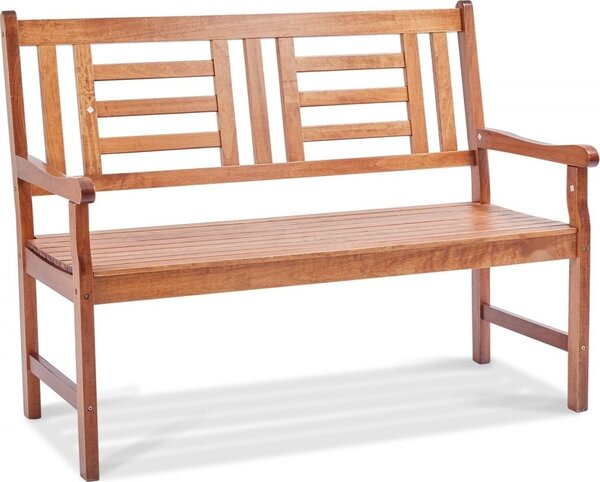 Panchina da giardino in legno - 122 cm - 3 posti - robusta panchina per patio e giardino - portata fino a 318 kg