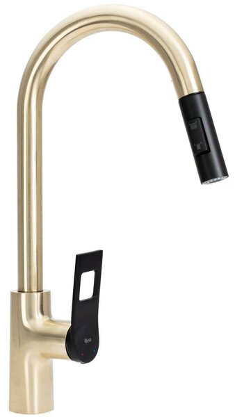 Rubinetto da Cucina Rea Soul Gold Black