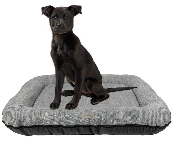 Cuccia per cani - Tappetino per cani impermeabile e lavabile in Codura | In & Outdoor per cani di taglia media e grande | Colore: grigio, dimensioni L: 95 x 75 cm