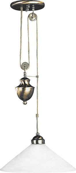 Rabalux 2706 Lampadario 1 spot Marian, E27, bronzo-argento-bianco, rotondo, classico, ø390mm