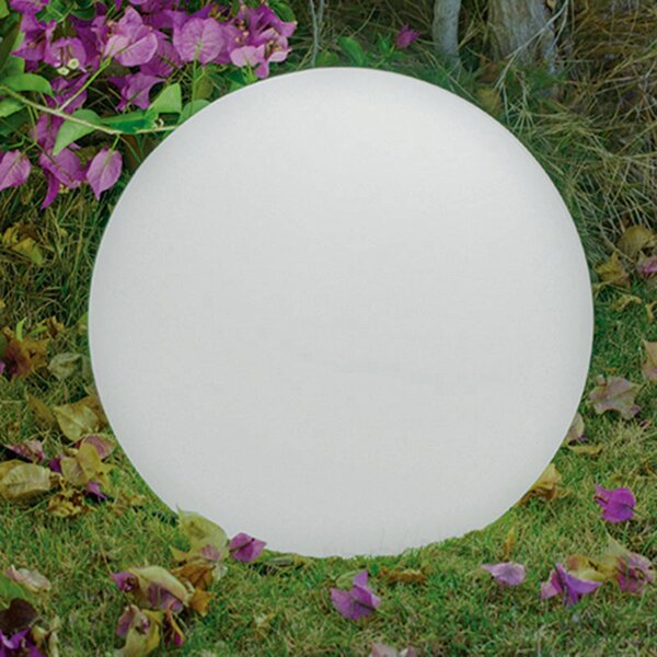 Newgarden Lampada da pavimento Buly a globo, Ø 40 cm, Bianco / Opale, Plastica, Moderno