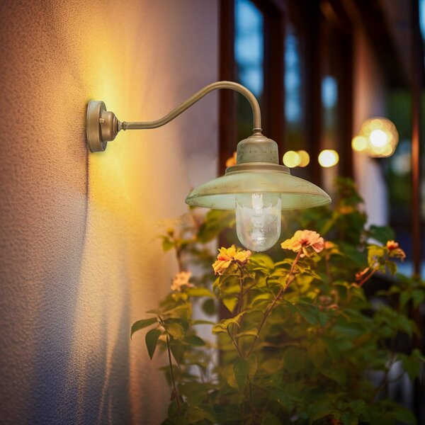 Moretti Luce Applique da esterni Patio, ottone-rame anticato Patio, Bronzo / Ottone antico, Ottone, Marittimo